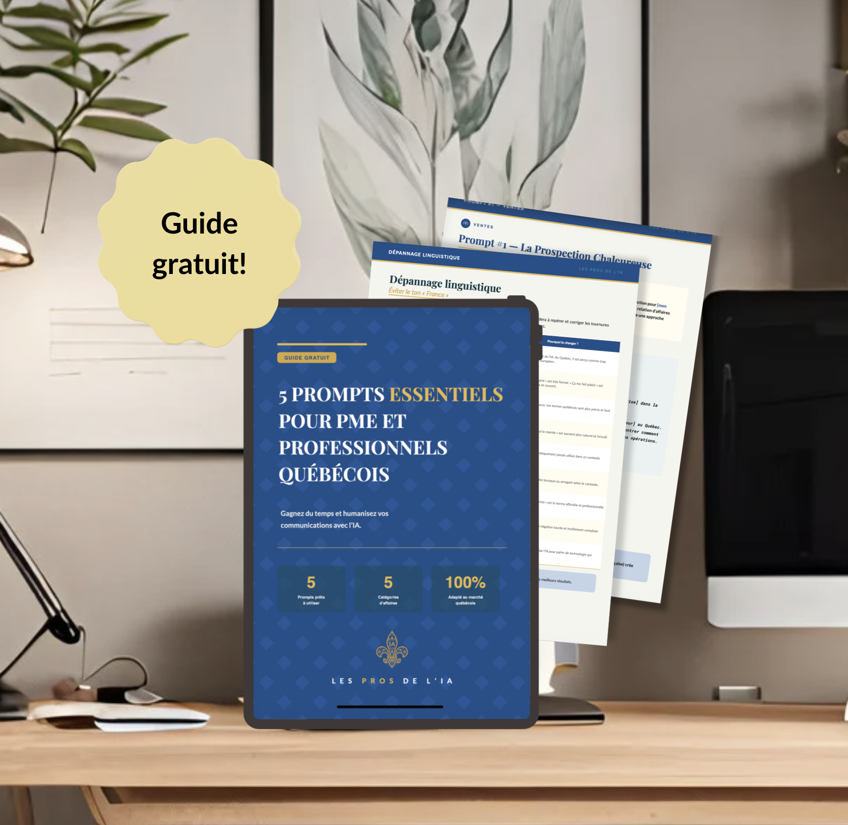 Guide gratuit — 5 Prompts IA pour PME Québécoises